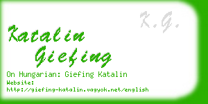 katalin giefing business card